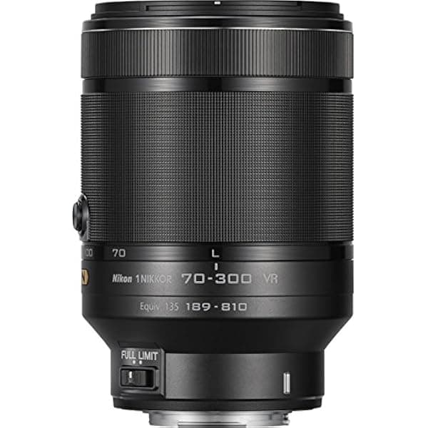 Nikon 1 NIKKOR VR 70-300mm f/4.5-5.6 Lente Teleobjetivo Mirrorless CX (equiv. 189-810mm) VR 4 stops Super ED Nano Crystal filtro 62mm 550g Negro (3345)