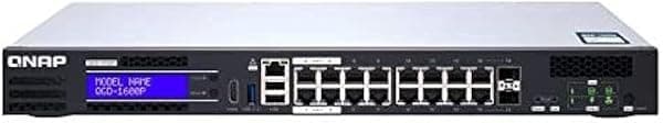 QNAP Switch PoE de 16 puertos de 1 Gbps, montaje en rack de 8 GB, QGD-1600P-8G (montaje en rack)