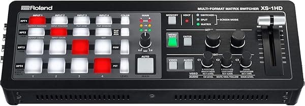 Roland XS-1HD Conmutador Matriz Multi-Formato con Mezclador Integrado de 8 Canales - 4 x 4 HDMI, 3 Modos (Switcher/Matrix/Split)