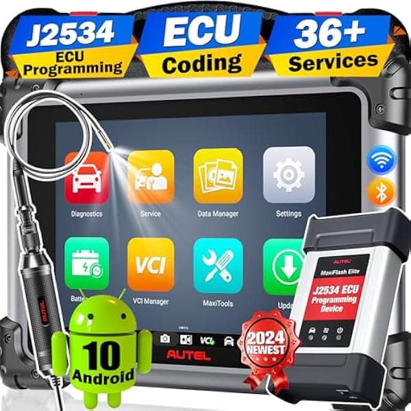 Autel Escáner MaxiSys MS908S PRO II con $60 MV108S, codificación de programación J2534 ECU como Elite II PRO/MS909/MSUltra, AutoScan 2.0, actualizado de MK908P/ MS Elite/MS908S Pro, 36+ servicios