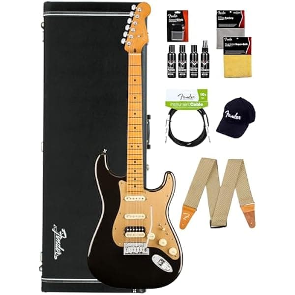 Fender American Ultra Stratocaster HSS Guitarra Electrica Texas Tea Cuerpo Alder Mastil Maple Diapason 22 Trastes Ultra Noiseless Double Tap con Estuche 118022790