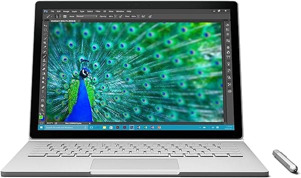 Microsoft Surface Book (1ra Gen) SX3-00002 Notebook 2 en 1 Desmontable 13.5" PixelSense Tactil 3000x2000 i5-6300U 8GB SSD 256GB NVIDIA GeForce Win 10 Pro Plateado (QWERTY UK)