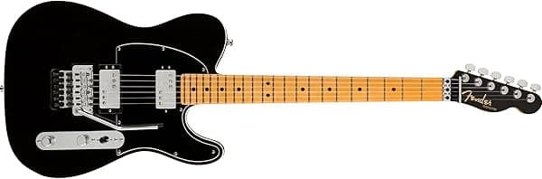 Fender American Ultra Luxe Telecaster Floyd Rose HH Mystic Black Guitarra Electrica Cuerpo Alder Mastil Maple Augmented D Pickups Custom Double Tap S-1 Made in USA ULTRALUXTLHHFRMNMBK