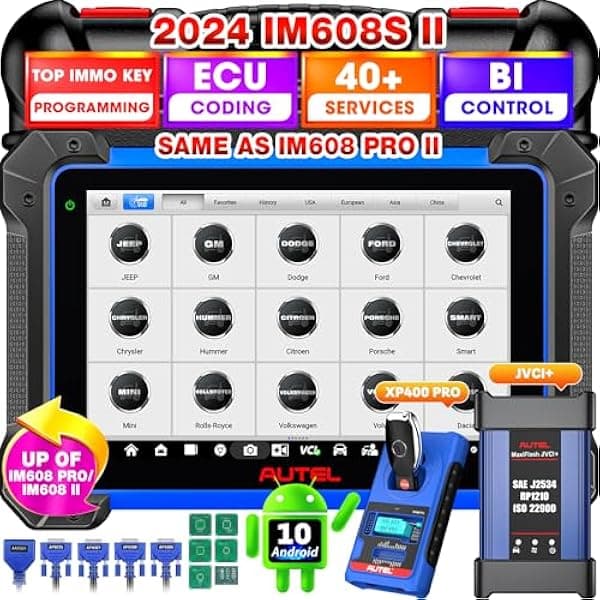 Autel MaxiIM IM608S II: 2024 Igual que IM608 PRO II, herramienta de programación superior de IMMO y llavero, [valorado en $1316] Programador de llavero XP400 PRO y MaxiFlash JVCI+, codificación ECU