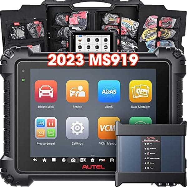 Autel Escáner de diagnóstico MaxiSys MS919: 2023 actualizado de MaxiSys Elite/MS908S Pro/MS909, igual que MS Ultra con programación de ECU, codificación, VCMI 5 en 1, servicio 36+, diagnóstico MS919-LYH