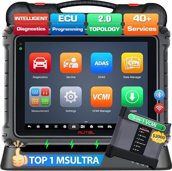 Autel MaxiSys Ultra: 2024 MSULTRA Top escáner de diagnóstico inteligente con topología 2.0 hasta MS919 MS909 Ultra Lite, [$2000] VCMI 5 en 1, codificación de programación de ECU, reinicio de 40+