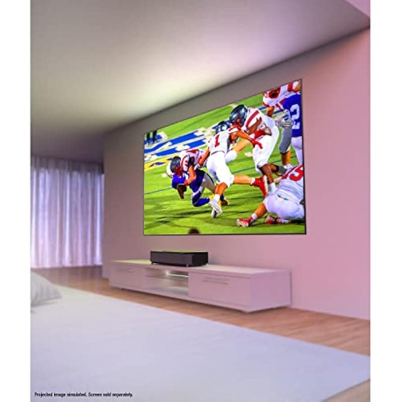 Epson EpiqVision Ultra LS800 Proyector láser de transmisión inteligente 3LCD de 3 chips de tiro ultra corto, 4000 lúmenes, 4K PRO-UHD, HDR, 150 pulgadas, Android TV, altavoces integrados Yamaha de 2.1 V11HA90120