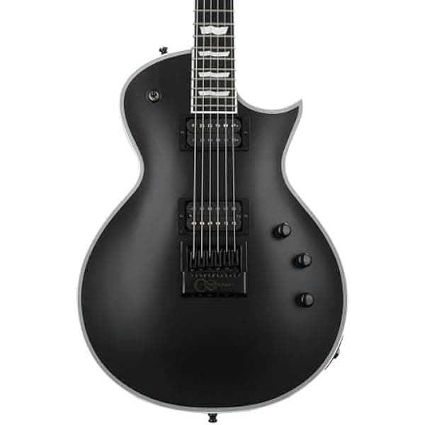 ESP E-II Eclipse Evertune Guitarra Electrica Negro Satinado, Caoba, Set-Thru, Ebano 22T XJ, Seymour Duncan Sentient/Pegasus, Puente Evertune, Gotoh Locking, Hecha en Japon EIIECETBLKS