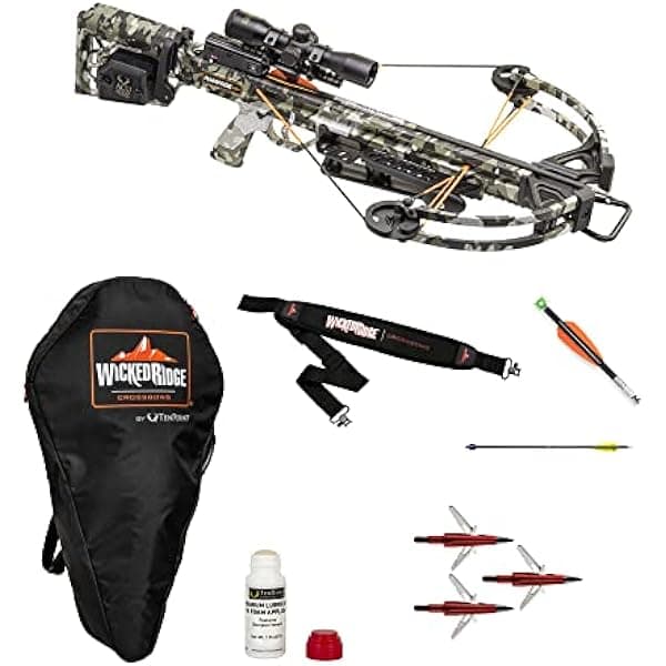 TenPoint Wicked Ridge Raider 400 - Ballesta con Estuche, Flechas y Accesorios (7 Ítems) WRA004_K17