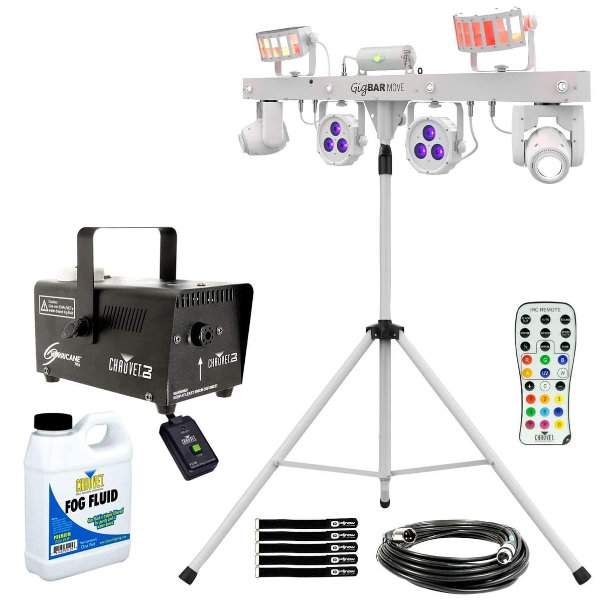 Chauvet DJ GigBAR Move Blanco Sistema de Iluminación Completo con Efectos LED y Cabezas Móviles para Escenarios y Eventos