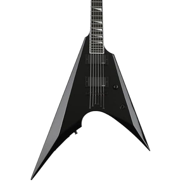 ESP E-II Arrow NT Guitarra Electrica Negro Made in Japan Neck-Thru Cuerpo Alder EMG 81/85 Activos Diapason Ebony 24 Trastes Gotoh TOM con Estuche EIIARROWNTBLK