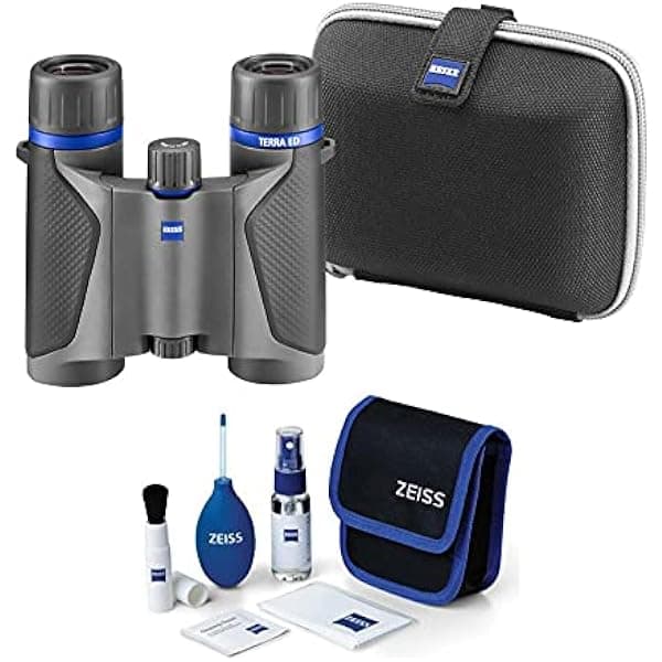 Zeiss Terra ED 8x25 Binoculares de bolsillo compactos con kit de limpieza de lentes Zeiss 522502-ZEISS_K1