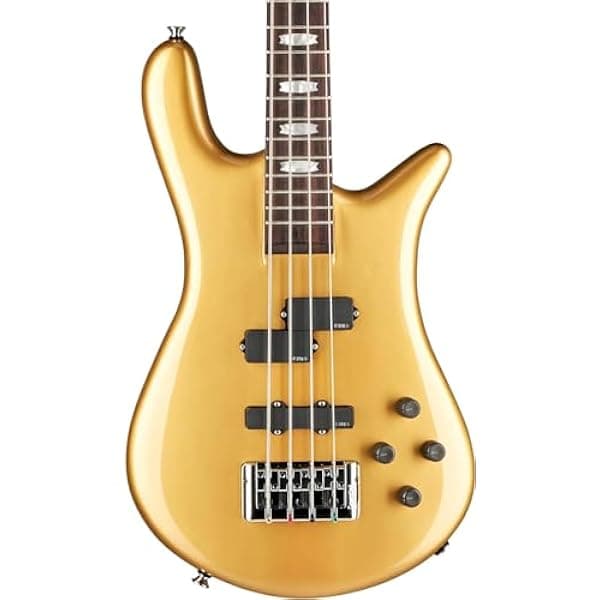 Spector Euro 4 Classic Bajo Electrico 4 Cuerdas Neck-Thru Maple EMG P/J BTS 2-Band 34" Oro Metalico Cromo Diestro EURO4CLMGD