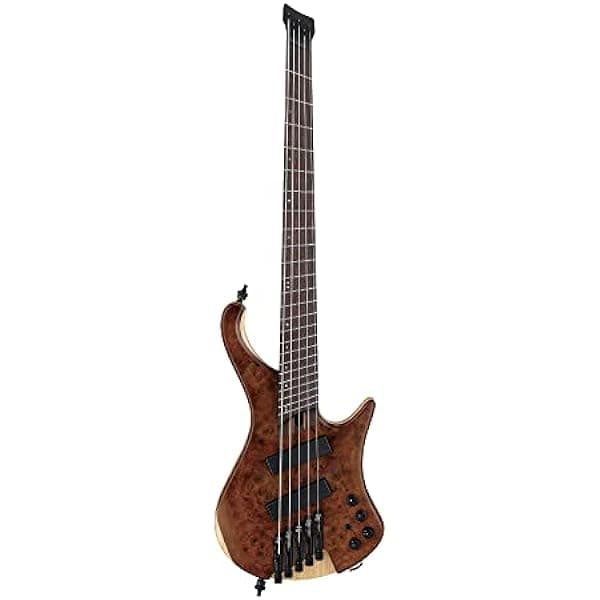 Ibanez EHB1265MSNML EHB - Bajo eléctrico de 5 cuerdas con funda (para diestros, moca natural de bajo brillo)