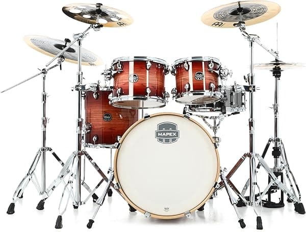 Mapex Armory 5 piezas Set Fusión - Redwood Burst Batería Completa Ideal para Profesionales AR504SRA