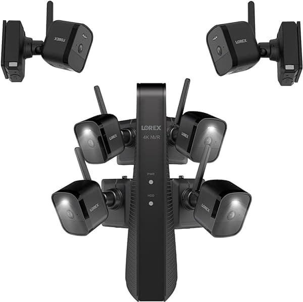Lorex Sistema NVR 4K con seis (6) cámaras con batería (negro) (3 artículos) L85591-8AA4B-E_K1