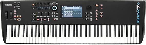 Yamaha MODX7+ - Workstation sintetizador de 76 teclas, color negro