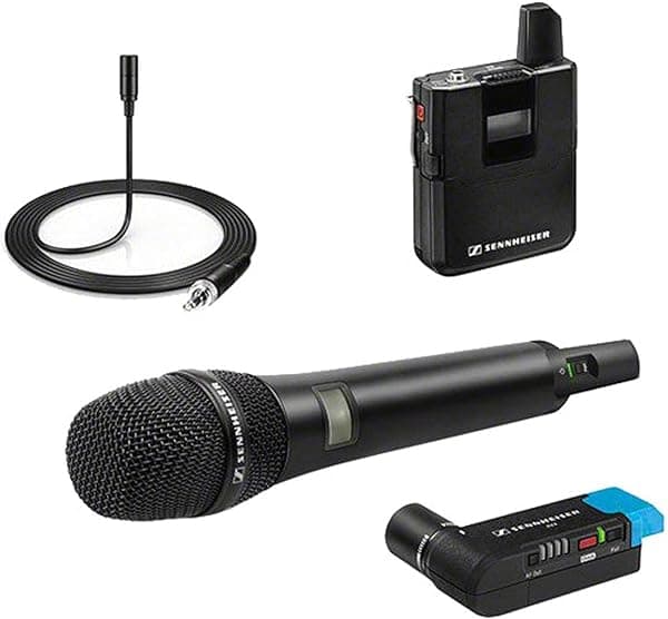 Sennheiser AVX Sistema de micrófono inalámbrico digital - ME2 Lavalier y transmisor de mano AVX42 con conjunto combinado de cápsulas MD42 509103