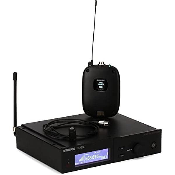 Shure Sistema de micrófono inalámbrico SLXD14/85 con Bodypack y micrófono Lavalier WL185, SLXD14/85-J52