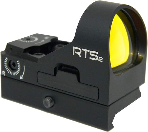 C-MORE Systems Micro Red Dot Sight RTS2B V5,1x Magnification, Made of Aircraft Grade Aluminum, Adjusts for Wind & Elevation, Ultra Bright, All Weather, Waterproof, Lightweight, Matte Black RTS2RB-6