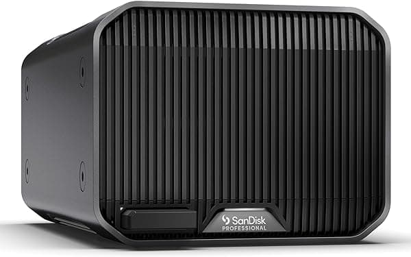 SanDisk Professional Espejo G-RAID de 12 TB, disco duro externo, RAID con redundancia, Thunderbolt 3, USB (10 Gbps), disco duro Ultrastar de 7200 RPM, hasta 250 MB/s de lectura en RAID 1 SDPHH2H-012T-NBAAD
