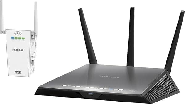 NETGEAR - Nighthawk DST AC1900 (R7300) Router Gigabit Inalámbrico AC con Adaptador DST - Negro