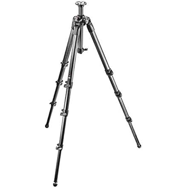 Manfrotto 057 Carbon Fiber 4-Section Tripod (MT057C4), Trípode de Fibra de Carbono de 4 Secciones, Negro