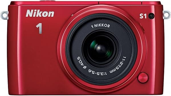 Nikon 1 S1 Cámara Digital HD de 10.1 MP con Lente 1 NIKKOR de 11-27.5mm (Roja) 27619