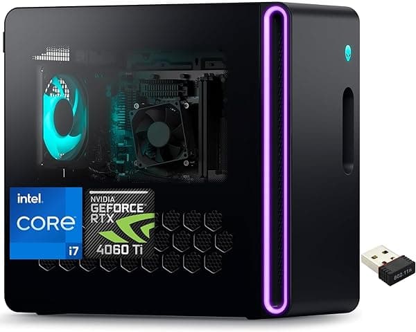 Alienware Aurora R16 Desktop 2023 Más Reciente, Intel Core i7-13700F, Gráficos NVIDIA GeForce RTX 4060Ti, 32GB RAM DDR5, 2TB SSD, 12 Puertos USB, Wi-Fi 6E, Bluetooth, Windows 11 Home, con Adaptador WiFi USB