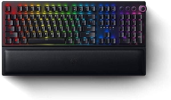 Razer BlackWidow V3 Pro Teclado Mecánico Inalámbrico para Juegos con Interruptores Amarillos US RZ03-03531700-R3M1