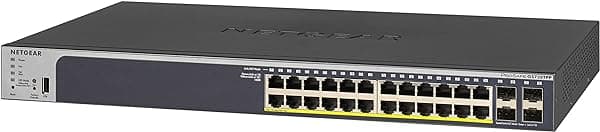 NETGEAR GS728TPP Switch Nivel 2 de 24 Puertos Gigabit PoE+ 483W + 4SFP GS728TPP-200EUS
