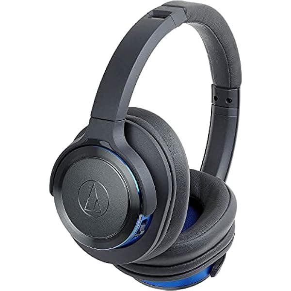 Audio Technica ATHWS660BTGB Auriculares Inalámbricos con Bajos Potentes de Tipo Over-Ear - Gunmetal/Azul