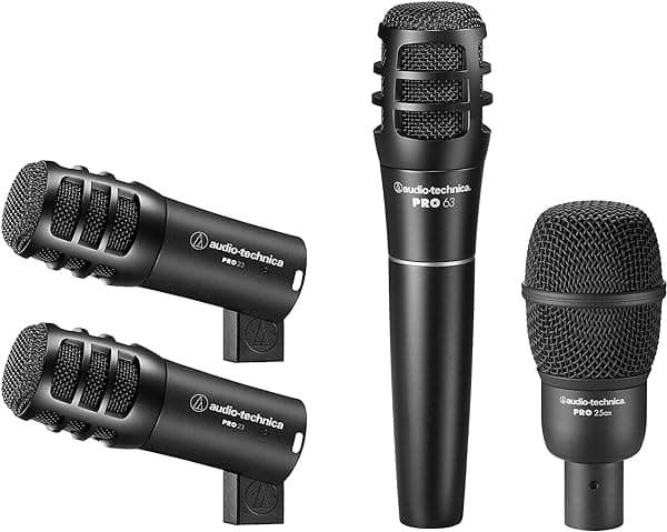 Audio-Technica PRO-DRUM4 Paquete de 4 Micrófonos para Batería con Estuche