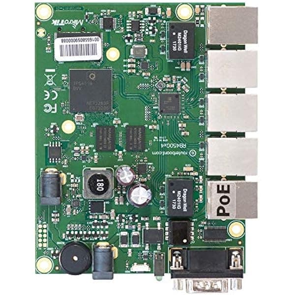 MikroTik RouterBoard 450Gx4: Enrutador Potente y Versátil de Alto Rendimiento RB450GX4