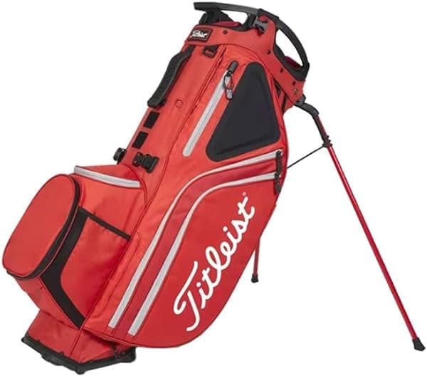 Titleist Golf Hybrid 14 Stand Bag Rojo/Oscuro Rojo/Gris