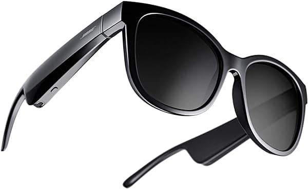 Bose Soprano Smart Glasses, gafas de sol bluetooth con auriculares de oído abierto, modelo Cat-Eye, color negro 851336-0110