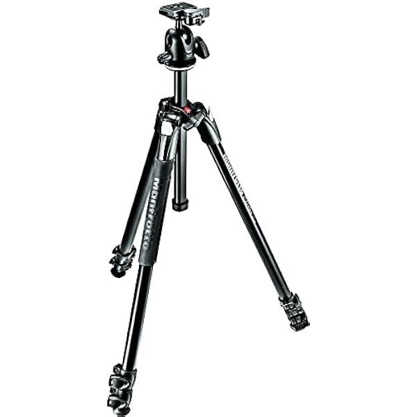 Manfrotto 290 Xtra Kit de Trípode de Aluminio de 3 Secciones con Rótula de Bola (MK290XTA3-BHUS), Negro