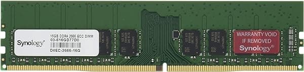 Synology UDIMM ECC RAM DDR4-2666 16GB (D4EC-2666-16G) Memoria RAM con ECC no apilable