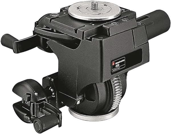 Manfrotto Studio Geared Head, Cabeza de Trípode para Cámara, Movimiento en 3 Ejes, Alta Precisión, Equipo de Fotografía, Cámara, Creación de Contenido, Vlogging 400