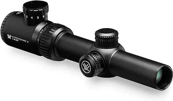 Vortex Optics Crossfire II 1-4x24 Visor de Rifle de Segundo Plano Focal con Retícula Iluminada V-Brite (MOA), negro CF2-31037