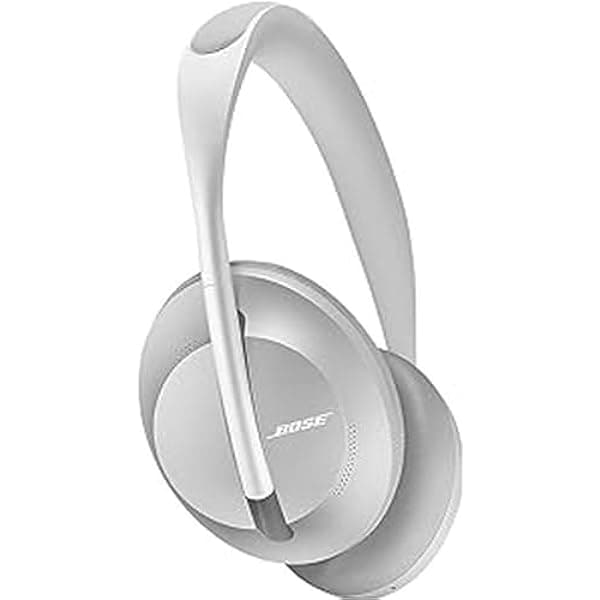 Bose Headphones 700, Auriculares Inalámbricos Bluetooth con Cancelación de Ruido, over-ear y con Micrófono Integrado para Llamadas Claras y Control de Voz Alexa, Silver Luxe 794297-0300