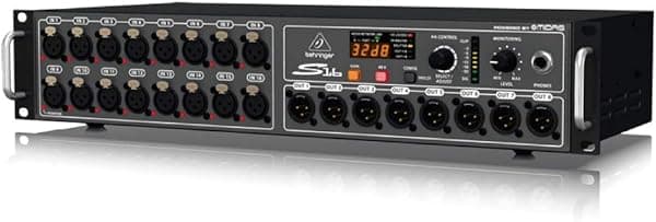 Behringer S16 Caja de Escenario Digital de 16 Entradas / 8 Salidas (S16d2), Negro