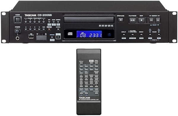 TASCAM CD-200SB Reproductor Profesional de Montaje en Rack 2U de SD/SDHC Única, USB y CD