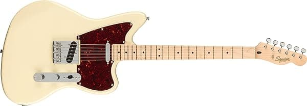 Fender Squier Paranormal Offset Telecaster Guitarra Eléctrica, con Garantía de 2 Años, Olympic White, Diapasón de Arce 377005505