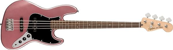 Fender Squier Affinity Series Jazz Bass, en Color Burgundy Mist con Diapasón de Laurel 378601566
