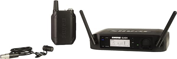 Shure GLXD14/85 Sistema de Micrófono para Presentadores con Receptor GLXD4, Transmisor de Petaca GLXD1 y Micrófono de Solapa Cardioide WL185 GLXD14/85-Z2