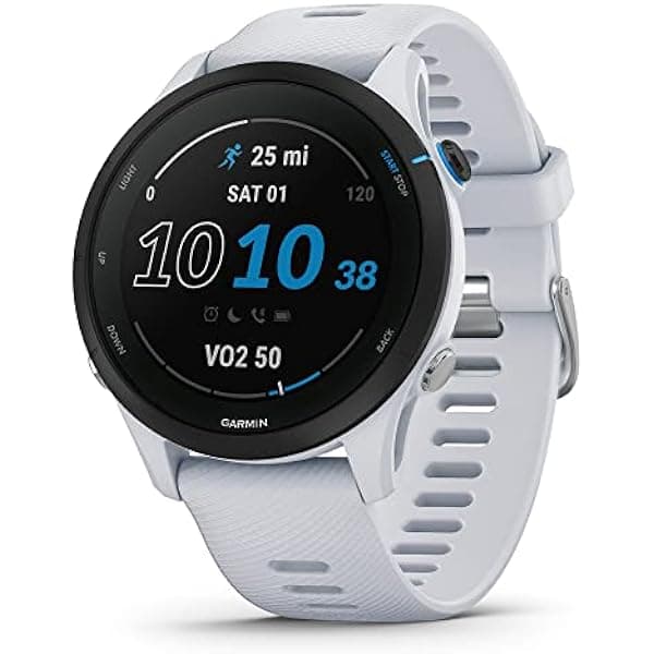 Garmin Forerunner 255 Music, Smartwatch GPS para Correr con Música, Perspectivas Avanzadas, Batería de Larga Duración, Blanco 010-02641-21