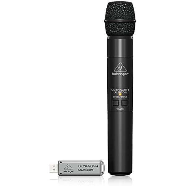 Behringer ULTRALINK ULM100USB Micrófono Inalámbrico Digital de Alto Rendimiento 2.4 GHz con Receptor USB