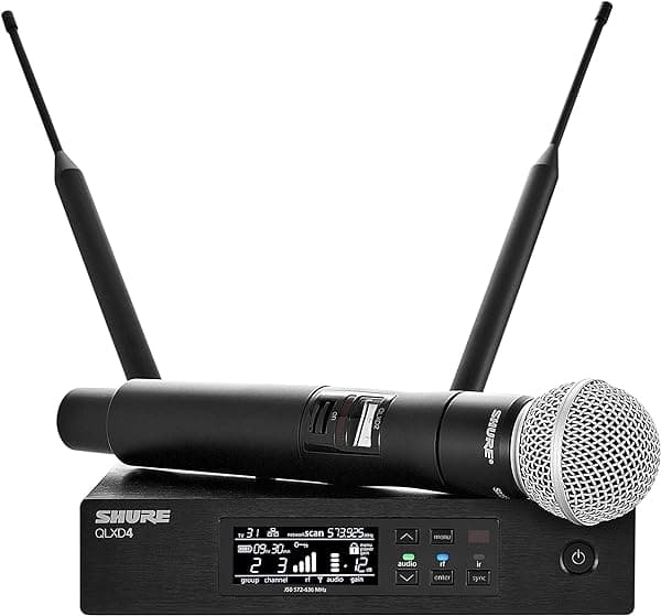 Shure QLXD24/SM58 Sistema Inalámbrico de Mano con Micrófono Vocal SM58, H50 QLXD24/SM58-H50