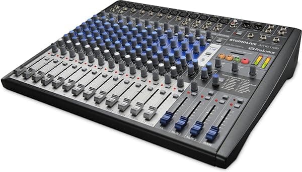 PreSonus StudioLive AR16 USB Mezcladora Híbrida de 18 Canales para Presentaciones y Grabación SLMAR16